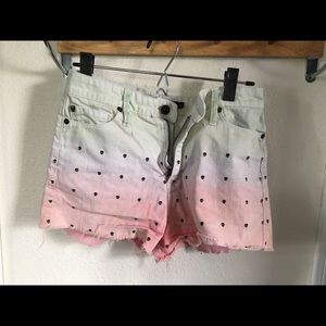 Ombré skull shorts